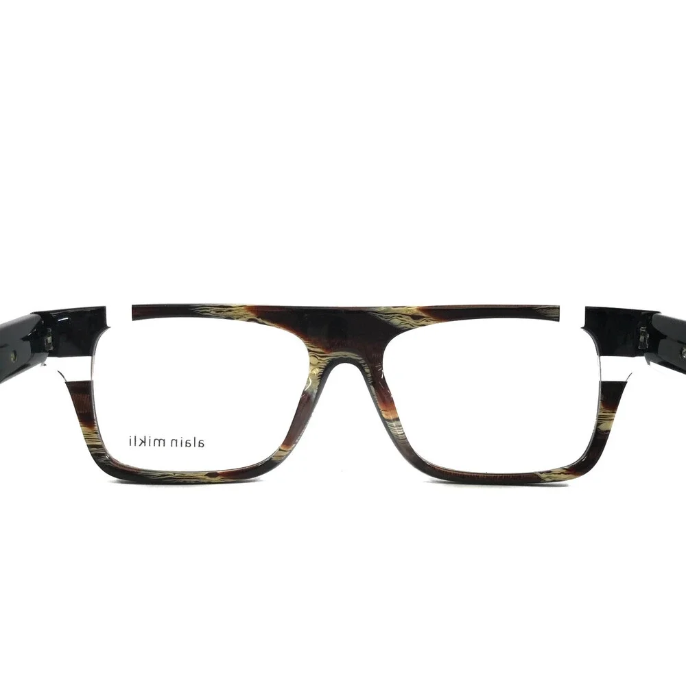 Alain Mikli Eyeglasses Frames Claudien A03109 002 Bronze Horn Noir 54-17-145